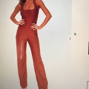 Slinky rust jumpsuit